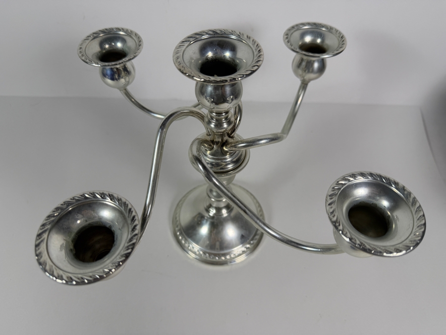 Vintage Preisner Sterling Silver Weighted 5-Light Candelabra, Pattern 724 11'W X 8'H [Photo 3]