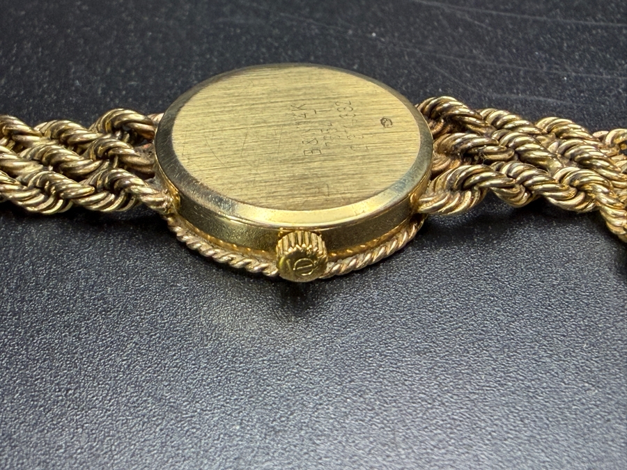 Vintage Baume And Mercier Ladies Geneve 14K Yellow Gold Women's Quartz Rope Bracelet Watch, Reference 7654 T With Box 21.1g Estimate $1,500 - $3,500 [Photo 7]