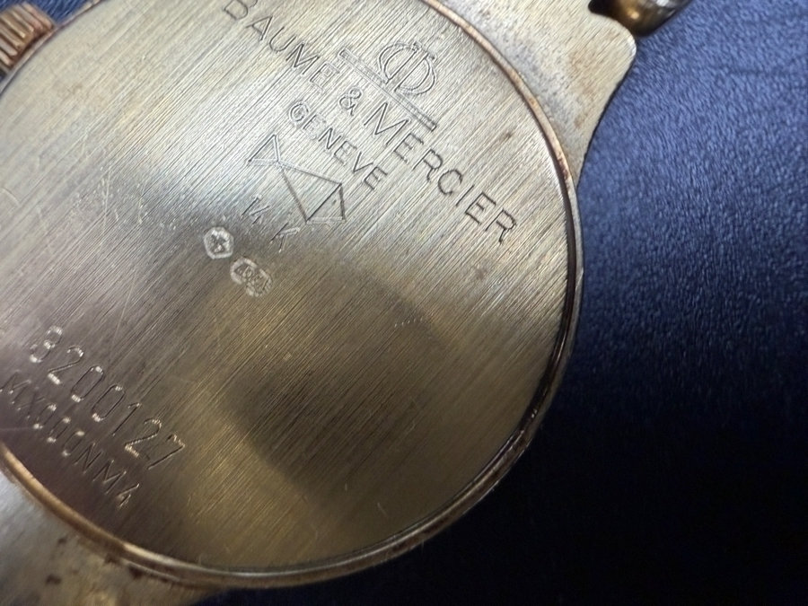 Vintage Baume & Mercier Ladies Gala 14K Yellow Gold Mother Of Pearl Diamond Watch With Original Paperwork and Box Estimate $3,500 - $4,500 [Photo 7]