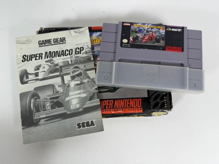 Lot Of 4 Assorted Vintage Super Nintendo Entertainment System SNES Games Complete In Box Including Monopoly, Battle Grand Prix, Ken Griffey Jr., And Brunswick Bowling. Estimate $95 - $155 [Photo 10]