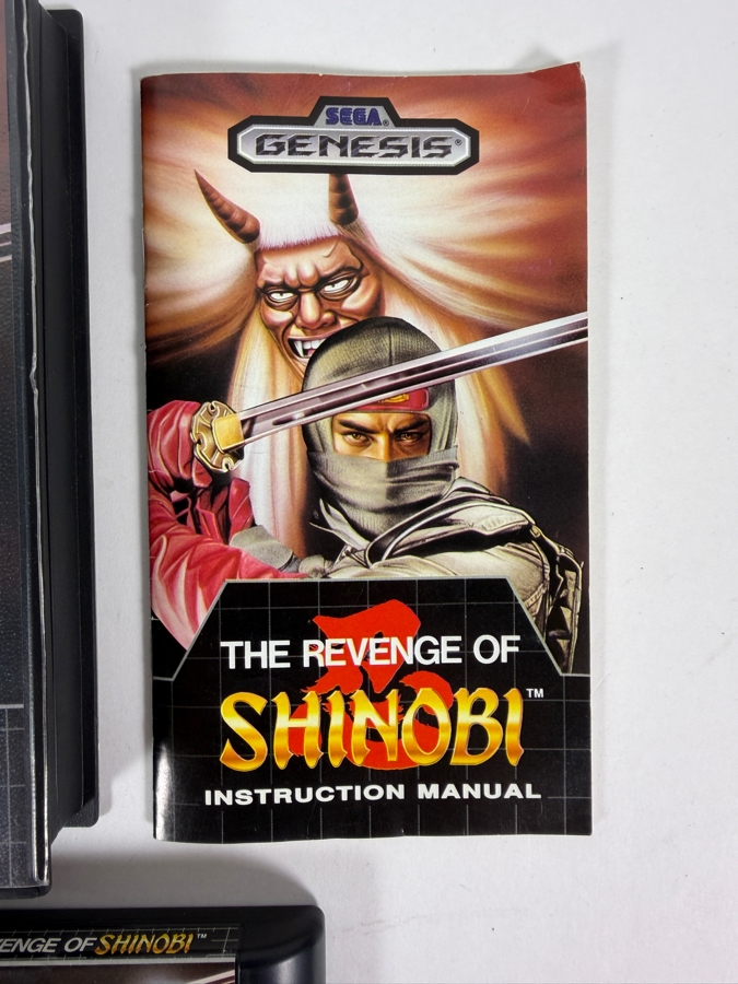 The Revenge Of Shinobi Complete In Box CIB Video Game For Sega Genesis 16-Bit Console With Original Box Case Manual Cartridge. Estimate $35 - $60 [Photo 4]