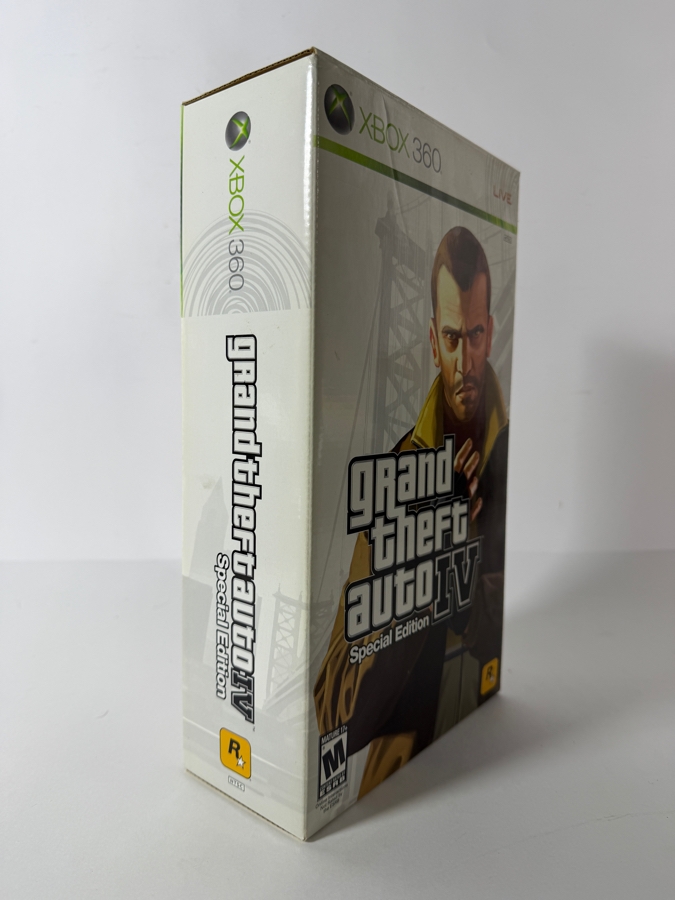 Grand Theft Auto IV Special Edition Video Game For Microsoft Xbox 360 Console Featuring Outer Cardboard Sleeve Package Cover, In Box. Estimate $170 - $245 [Photo 2]