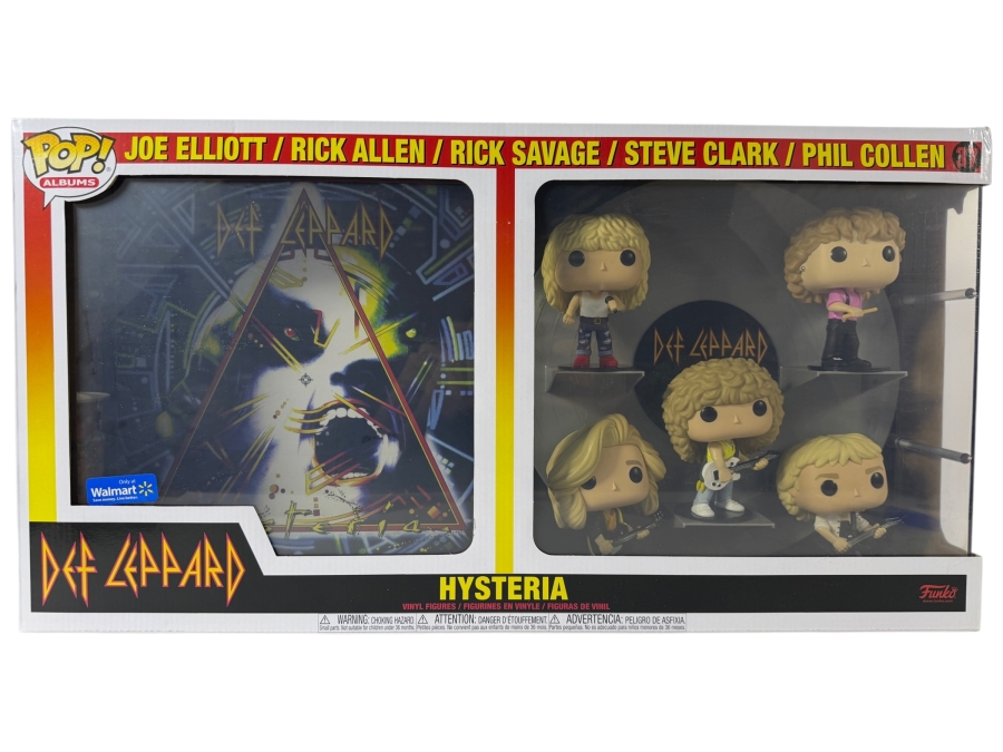 Funko Pop! Album Deluxe #37 Def Leppard Hysteria 5-Pack Vinyl Figures Featuring Full Band Lineup, Walmart Exclusive In Case. Estimate $55 - $95