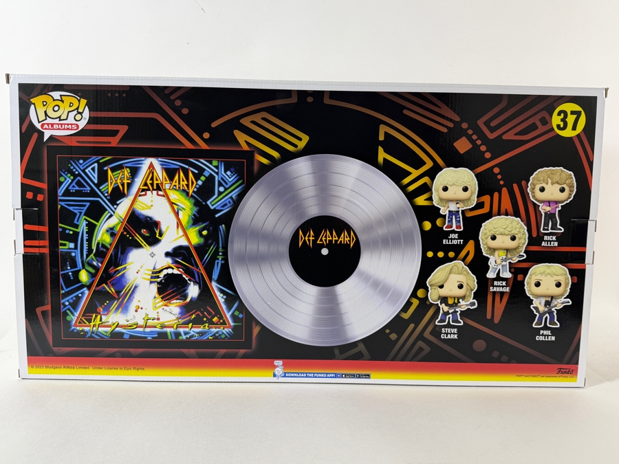 Funko Pop! Album Deluxe #37 Def Leppard Hysteria 5-Pack Vinyl Figures Featuring Full Band Lineup, Walmart Exclusive In Case. Estimate $55 - $95 [Photo 6]