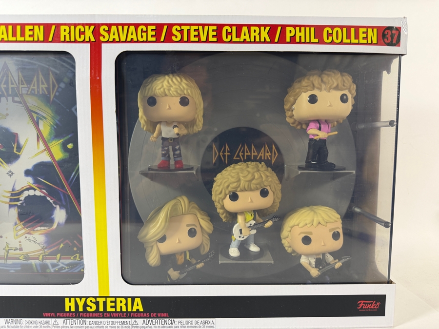 Funko Pop! Album Deluxe #37 Def Leppard Hysteria 5-Pack Vinyl Figures Featuring Full Band Lineup, Walmart Exclusive In Case. Estimate $55 - $95 [Photo 3]