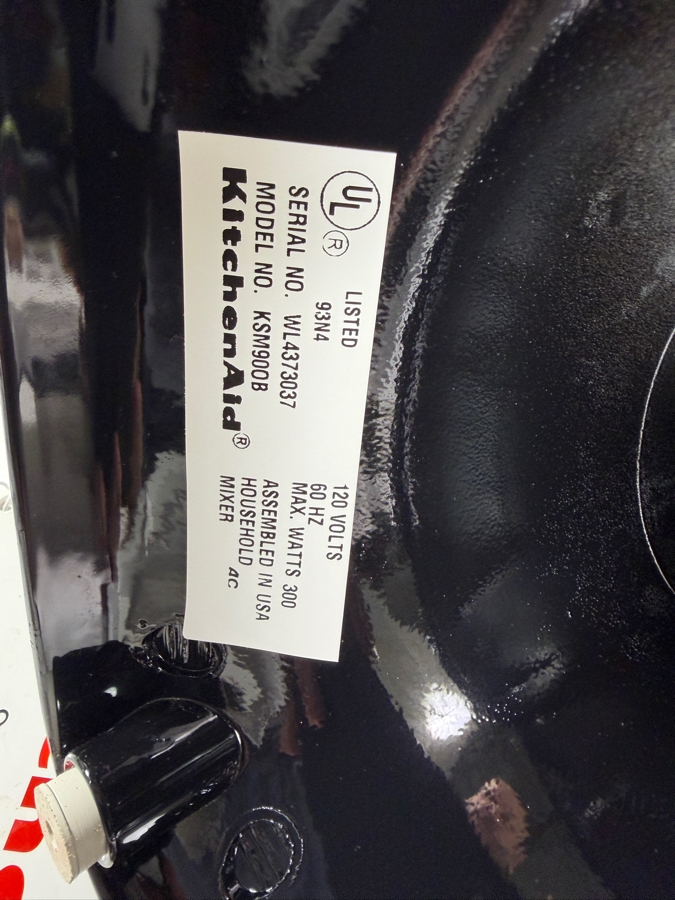 KitchenAid Ultra Power Stand Mixer Black Onyx Tilt Head Model With Stainless Steel Mixing Bowl [Photo 10]