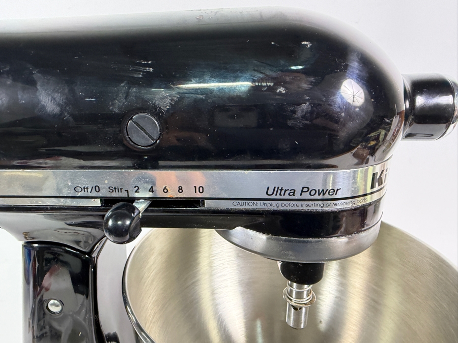KitchenAid Ultra Power Stand Mixer Black Onyx Tilt Head Model With Stainless Steel Mixing Bowl [Photo 9]