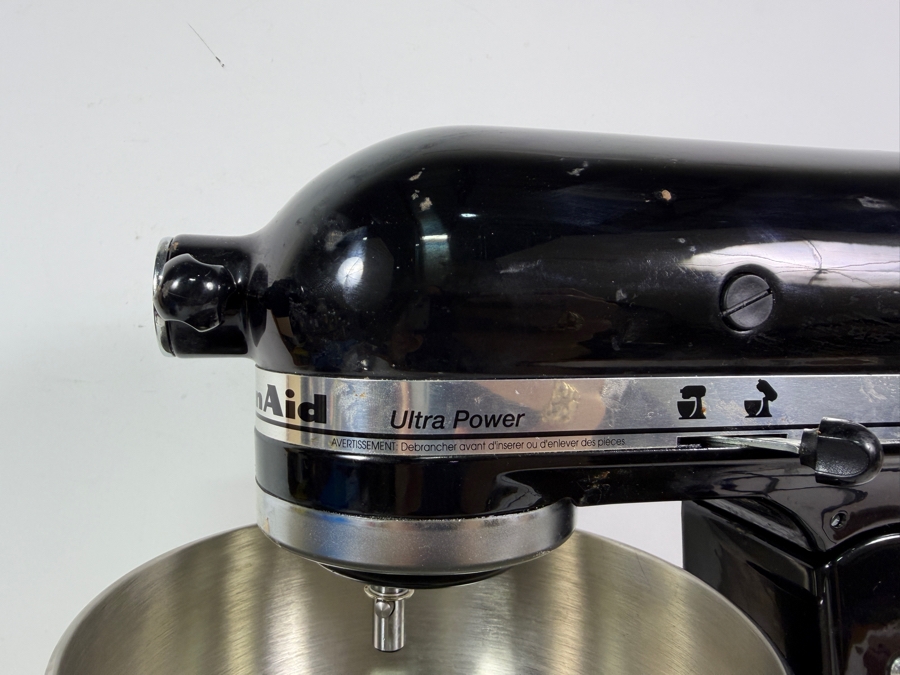 KitchenAid Ultra Power Stand Mixer Black Onyx Tilt Head Model With Stainless Steel Mixing Bowl [Photo 4]