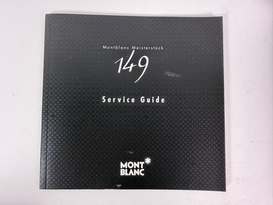 Montblanc Meisterstück 149 Fountain Pen Set Black Precious Resin Gold Plated Trim 18K Two Tone Gold Nib 4810 With Ink Bottle Service Guide Manual In Original Presentation Gift Box Estimate $400 - $650 [Photo 6]