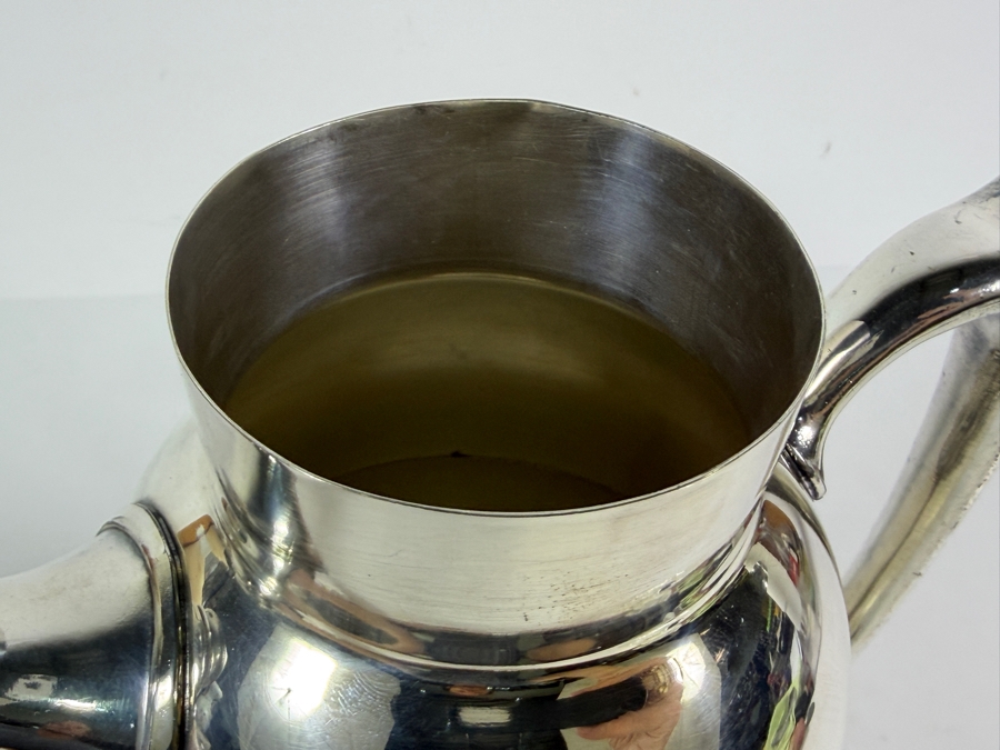 Poole Silver Co. Georgian EPNS Hand Chased Footed Cocktail Shaker Pitcher 1002 12'H Estimate $40 - $85 [Photo 3]