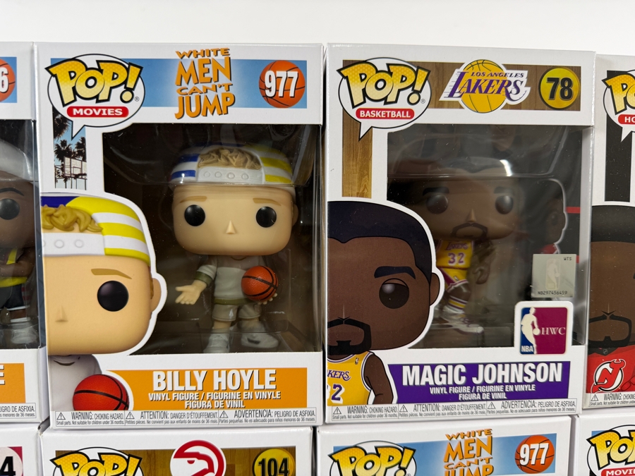 Lot Of 15 Assorted Funko Pop Vinyl Figures Including NBA Basketball, White Men Can't Jump, And NHL Hockey Exclusives, In Box. Estimate $215 - $310 [Photo 9]