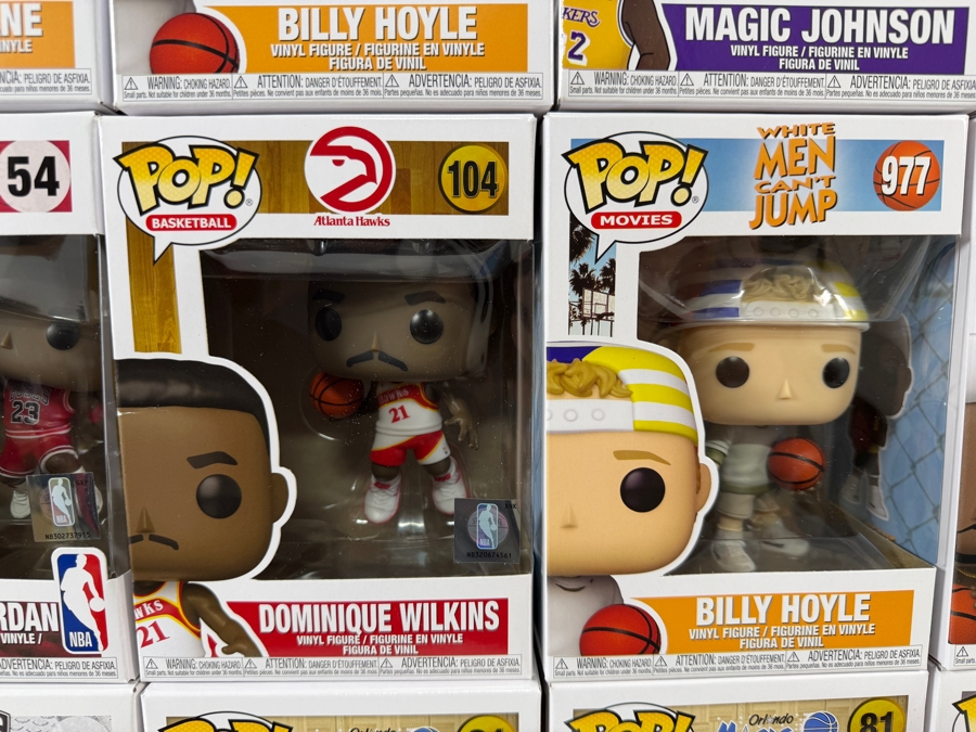 Lot Of 15 Assorted Funko Pop Vinyl Figures Including NBA Basketball, White Men Can't Jump, And NHL Hockey Exclusives, In Box. Estimate $215 - $310 [Photo 6]