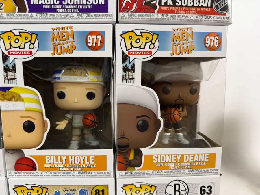 Lot Of 15 Assorted Funko Pop Vinyl Figures Including NBA Basketball, White Men Can't Jump, And NHL Hockey Exclusives, In Box. Estimate $215 - $310 [Photo 7]