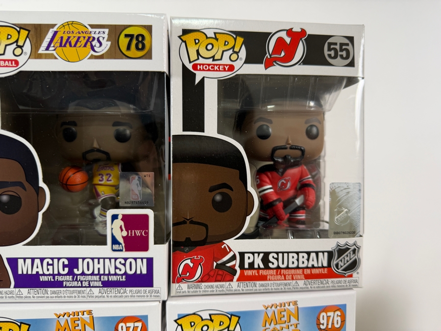 Lot Of 15 Assorted Funko Pop Vinyl Figures Including NBA Basketball, White Men Can't Jump, And NHL Hockey Exclusives, In Box. Estimate $215 - $310 [Photo 10]