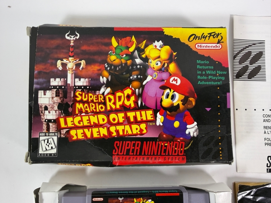 Super Mario RPG: Legend of the Seven Stars Super Nintendo SNES Complete In Box CIB With Manual And Inserts Estimate $230 - $330 [Photo 2]
