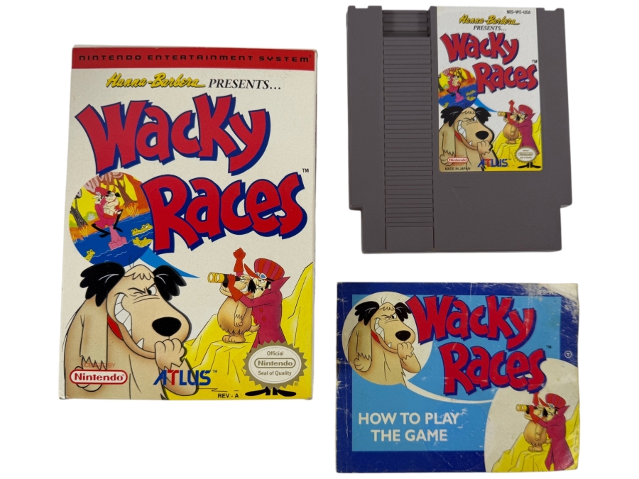 Wacky Races Hanna-Barbera Presents Nintendo NES Complete In Box CIB With Manual Estimate $750 - $1,100