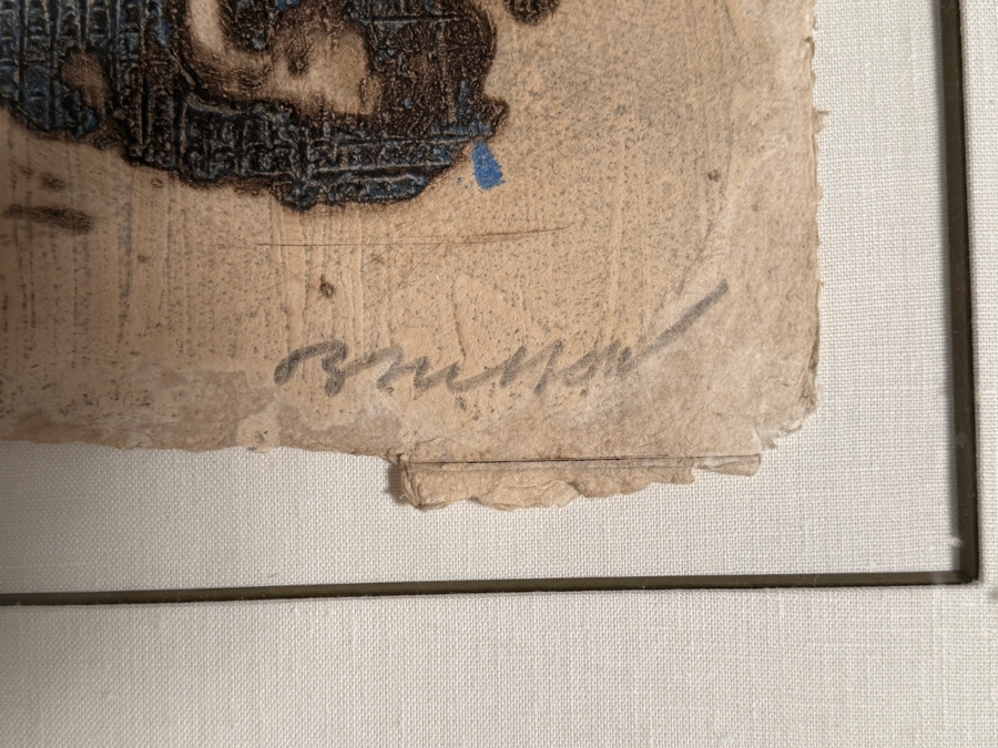 Pierre-Marie Brisson (b. 1955, French) Chevalerie Carborundum Etching Signed Artist Proof 3/15 30' X 23' Framed  40' X 33' Estimate $600 - $1,200 [Photo 6]