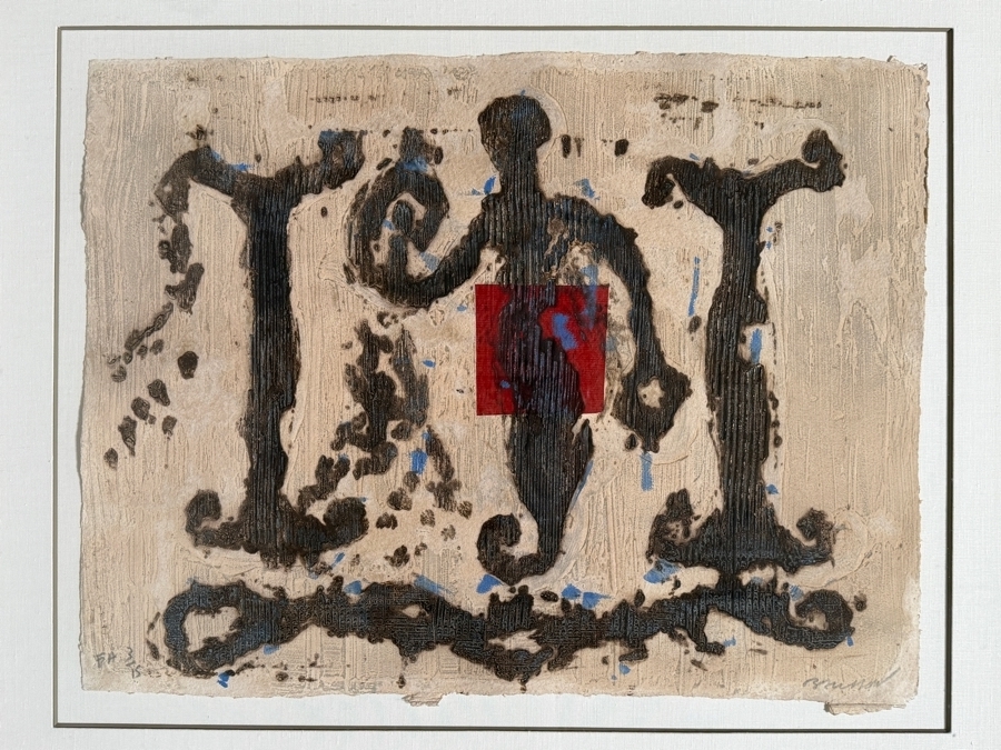 Pierre-Marie Brisson (b. 1955, French) Chevalerie Carborundum Etching Signed Artist Proof 3/15 30' X 23' Framed  40' X 33' Estimate $600 - $1,200 [Photo 2]