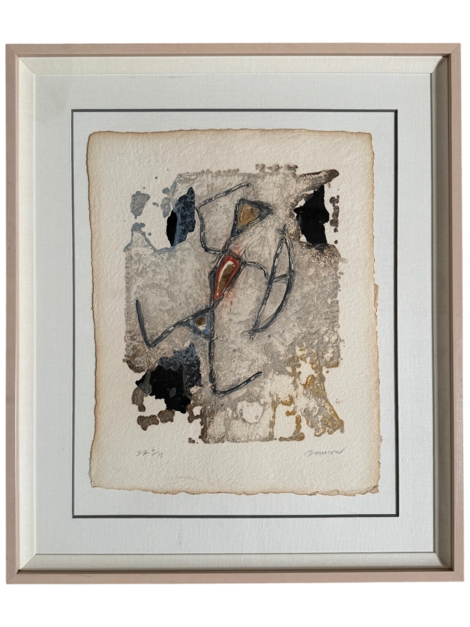 Pierre-Marie Brisson (b. 1955, French) Chasse Prehistorique Carborundum Etching Signed Artist Proof 6/15 18' X 22' Framed 27.5' X 32.5' Estimate $500 - $1,000 [Photo 2]