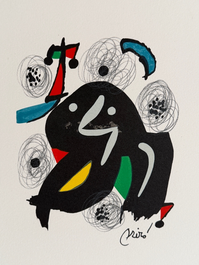Joan Miro (1893-1983, Spain) Untitled From La Melodie Acide Lithograph Plate Signed And Numbered 1176/1500 10' X 13' Framed 20.5' X 23.5' Estimate $400 - $800 [Photo 4]