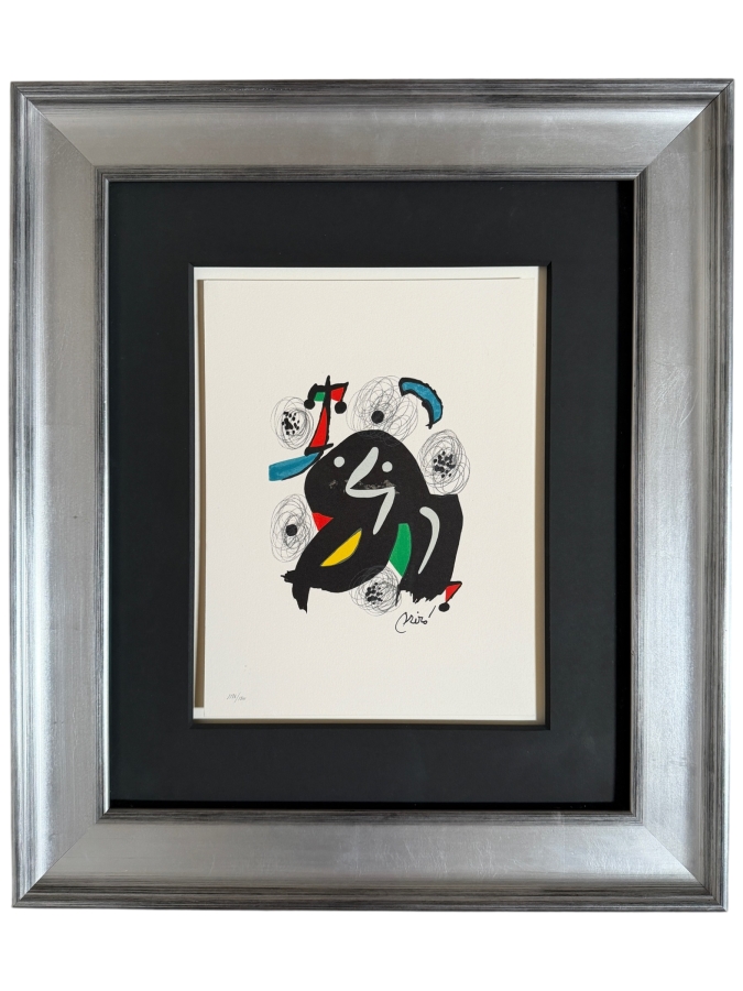 Joan Miro (1893-1983, Spain) Untitled From La Melodie Acide Lithograph Plate Signed And Numbered 1176/1500 10' X 13' Framed 20.5' X 23.5' Estimate $400 - $800 [Photo 2]