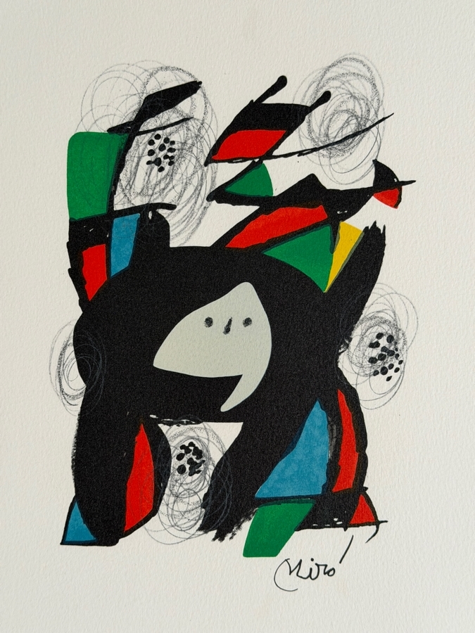 Joan Miro (1893-1983, Spain) Untitled From La Melodie Acide Planche XII Lithograph Plate Signed And Hand Numbered 1176/1500 10' X 13' Framed 20.5' X 23.5' Estimate $400 - $800 [Photo 5]