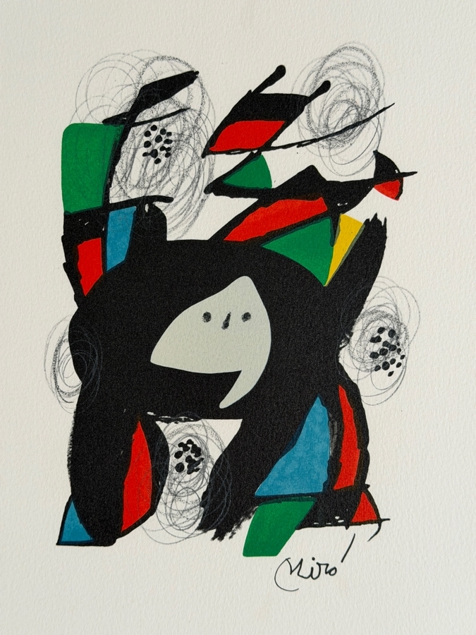 Joan Miro (1893-1983, Spain) Untitled From La Melodie Acide Planche XII Lithograph Plate Signed And Hand Numbered 1176/1500 10' X 13' Framed 20.5' X 23.5' Estimate $400 - $800 [Photo 4]
