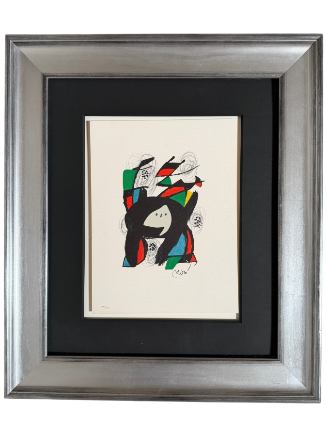 Joan Miro (1893-1983, Spain) Untitled From La Melodie Acide Planche XII Lithograph Plate Signed And Hand Numbered 1176/1500 10' X 13' Framed 20.5' X 23.5' Estimate $400 - $800 [Photo 2]
