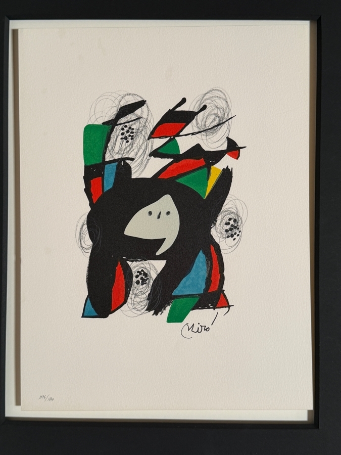 Joan Miro (1893-1983, Spain) Untitled From La Melodie Acide Planche XII Lithograph Plate Signed And Hand Numbered 1176/1500 10' X 13' Framed 20.5' X 23.5' Estimate $400 - $800 [Photo 3]