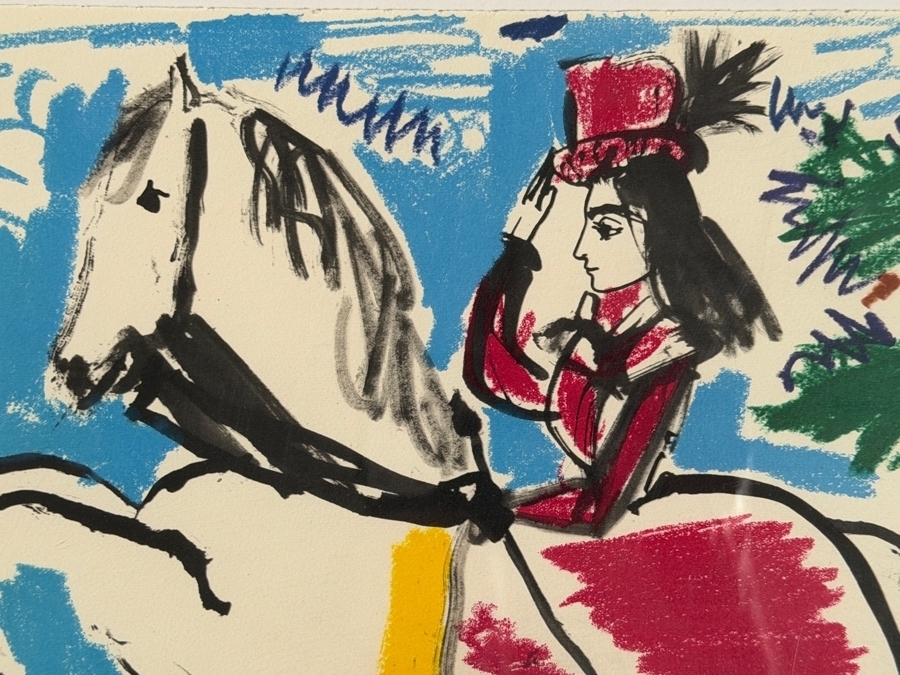 Pablo Picasso Toros Y Toreros 10.3.59 X Jacqueline On Horse Original Lithograph Printed By Fernand Mourlot Numbered 90/150 14.5' X 10' Framed 29' X 25.5' Estimate $800 - $1,500 [Photo 5]