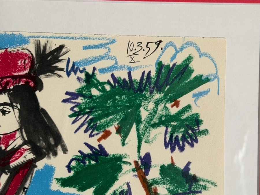 Pablo Picasso Toros Y Toreros 10.3.59 X Jacqueline On Horse Original Lithograph Printed By Fernand Mourlot Numbered 90/150 14.5' X 10' Framed 29' X 25.5' Estimate $800 - $1,500 [Photo 6]