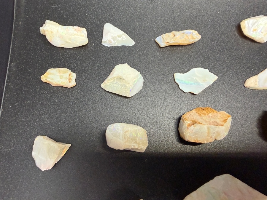 Just Added - Natural Rough Opal Specimen Multi Piece Estate Collection Variety Lot Featuring Translucent Raw Gemstones See Quarter For Scale Weighs 93.4g [Photo 8]