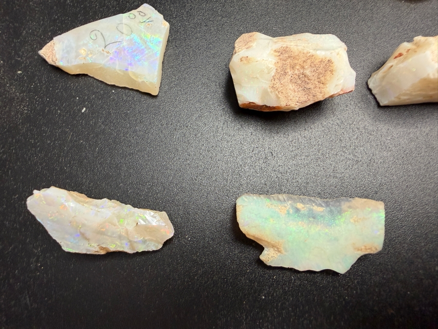 Just Added - Natural Rough Opal Specimen Multi Piece Estate Collection Variety Lot Featuring Translucent Raw Gemstones See Quarter For Scale Weighs 93.4g [Photo 3]