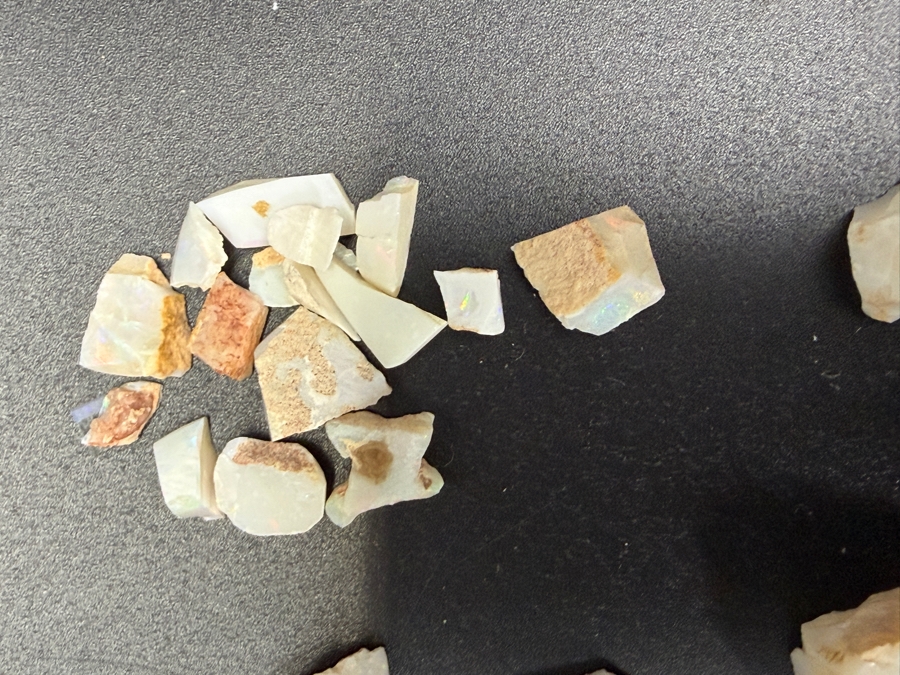 Just Added - Natural Rough Opal Specimen Multi Piece Estate Collection Variety Lot Featuring Translucent Raw Gemstones See Quarter For Scale Weighs 93.4g [Photo 11]