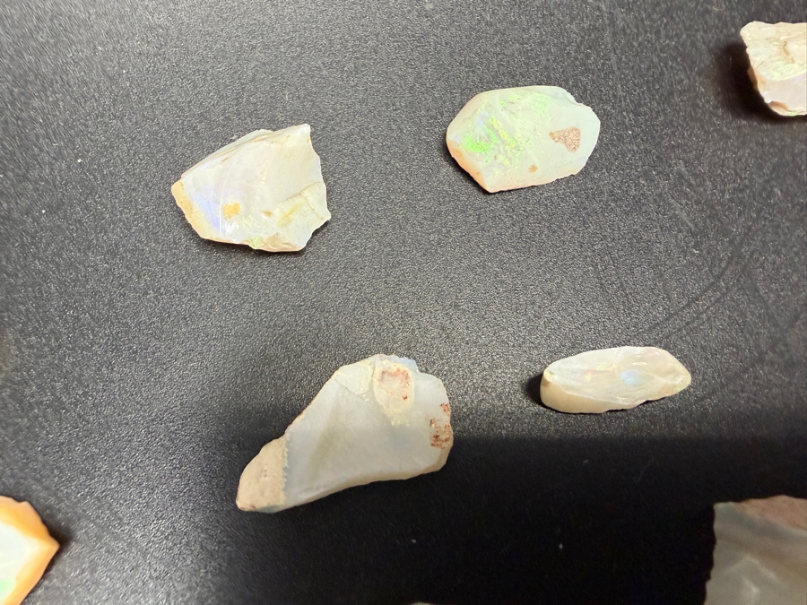 Just Added - Natural Rough Opal Specimen Multi Piece Estate Collection Variety Lot Featuring Translucent Raw Gemstones See Quarter For Scale Weighs 93.4g [Photo 10]