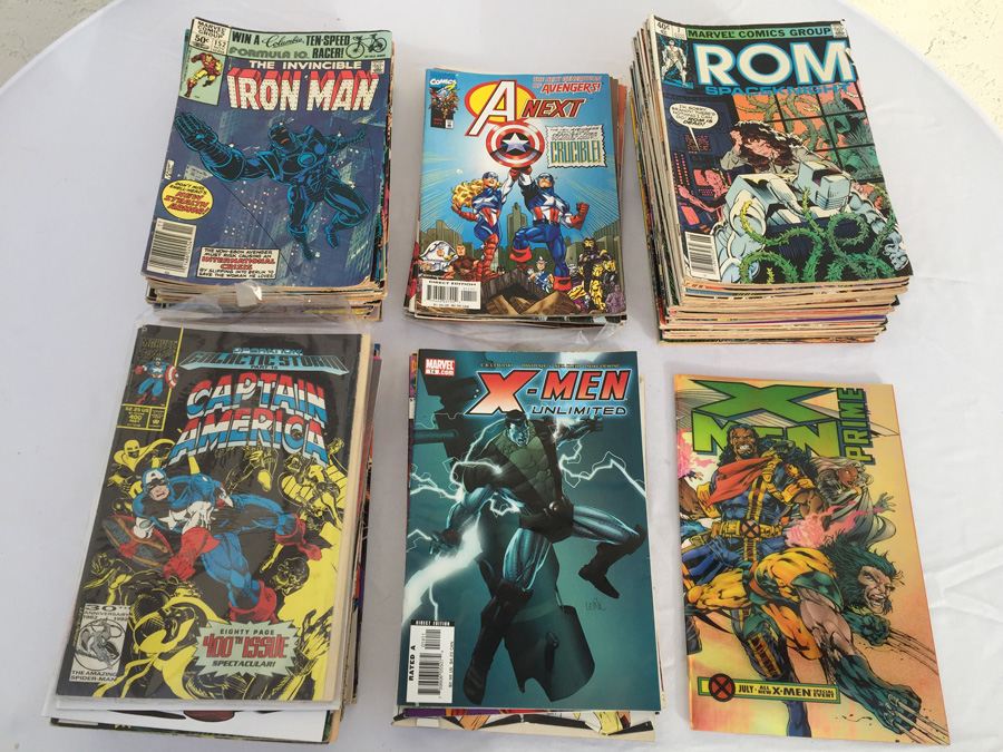 Iron Man, Captain America, X-Men, ROM Comic Book Lot (113 Books)