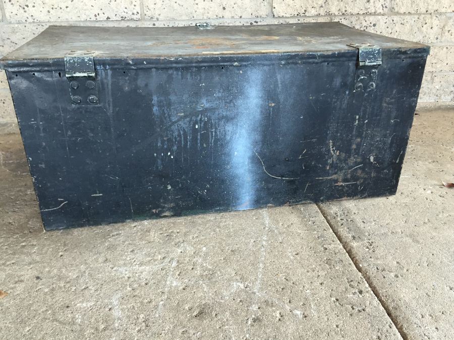 Vintage Metal Trunk With Horses [Photo 8]