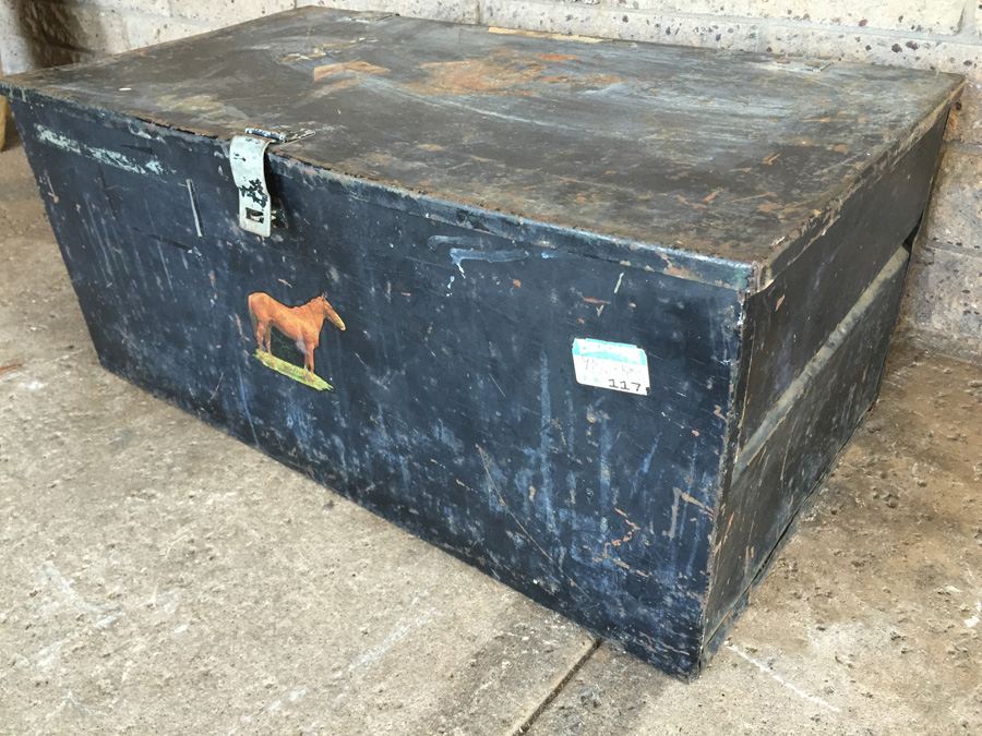 Vintage Metal Trunk With Horses [Photo 4]