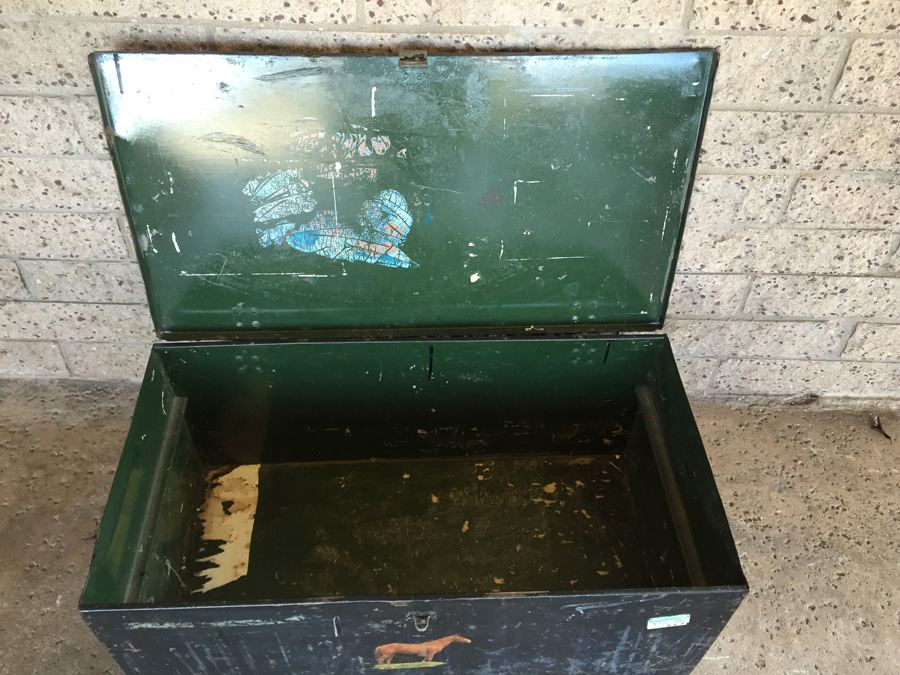 Vintage Metal Trunk With Horses [Photo 5]