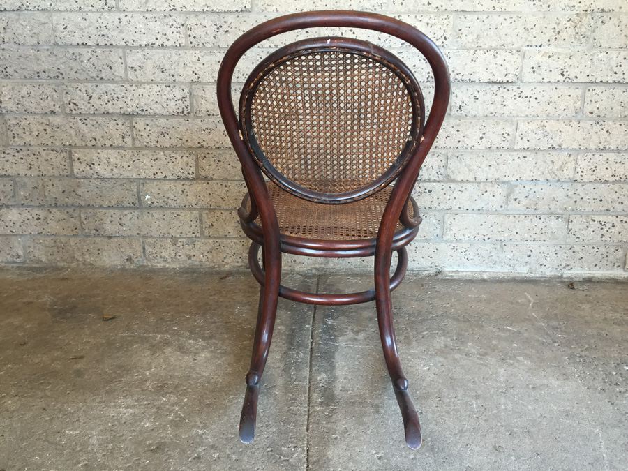 Vintage Child's Bentwood Cane Rocking Chair [Photo 11]