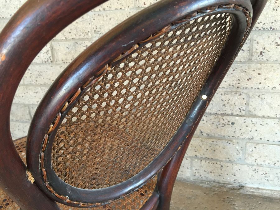Vintage Child's Bentwood Cane Rocking Chair [Photo 7]