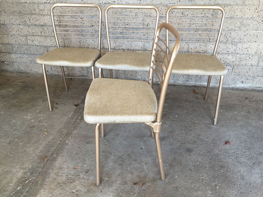 (4) Mid-Century Metal Folding Chairs [Photo 9]