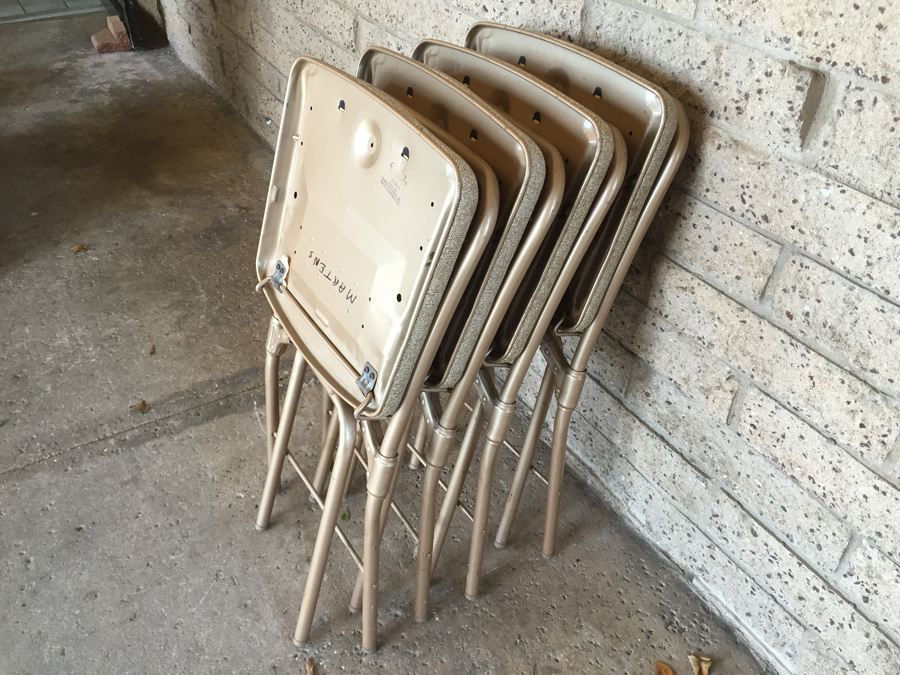 (4) Mid-Century Metal Folding Chairs [Photo 2]