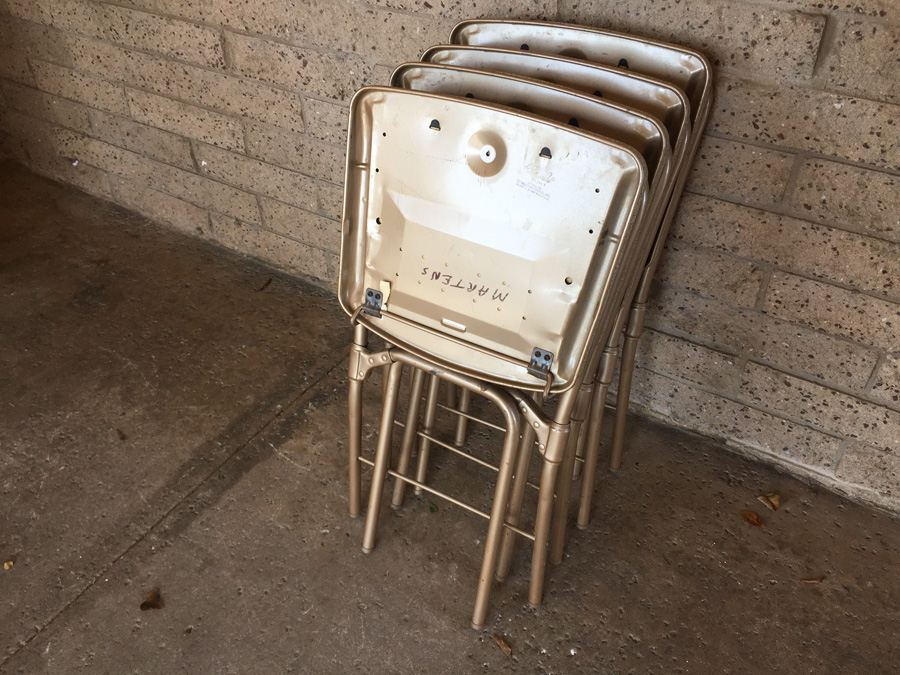 (4) Mid-Century Metal Folding Chairs [Photo 1]
