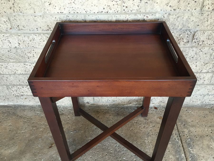 Contemporary Butler's Tray On Folding Stand [Photo 2]