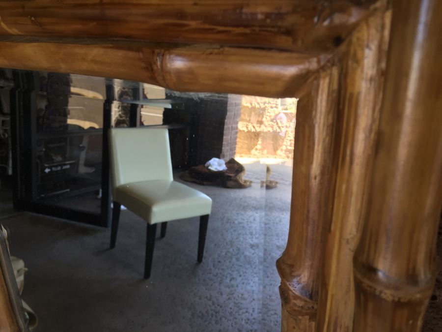 Nice Bamboo Beveled Glass Mirror [Photo 2]