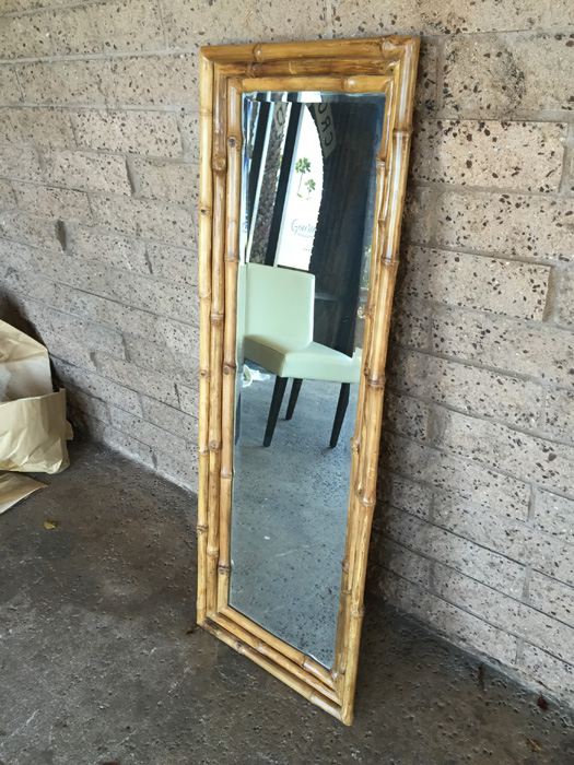 Nice Bamboo Beveled Glass Mirror [Photo 5]