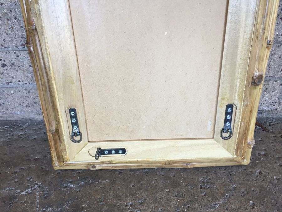 Nice Bamboo Beveled Glass Mirror [Photo 8]