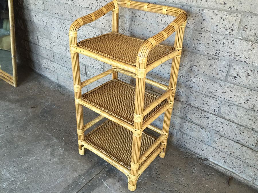 3-Tier Wicker Shelf