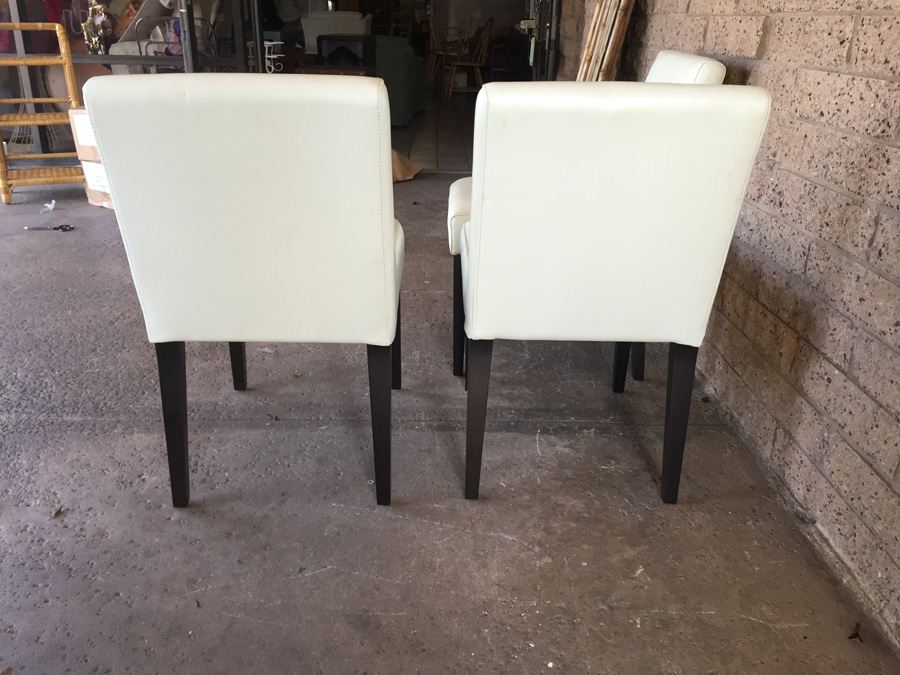 (3) West Elm White & Black Chairs [Photo 3]